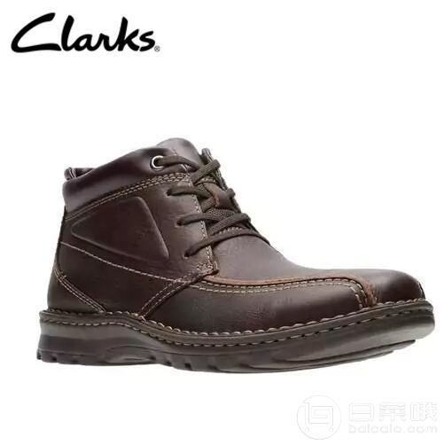 限UK7.5码，Clarks 其乐 Vanek Rise 男士真皮系带短靴 Prime会员免费直邮含税到手新低266元（需用码）