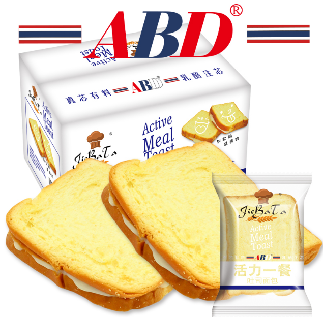 天猫商城：ABD 乳酪夹心吐司面包1000g￥25.8包邮（需用￥10优惠券）