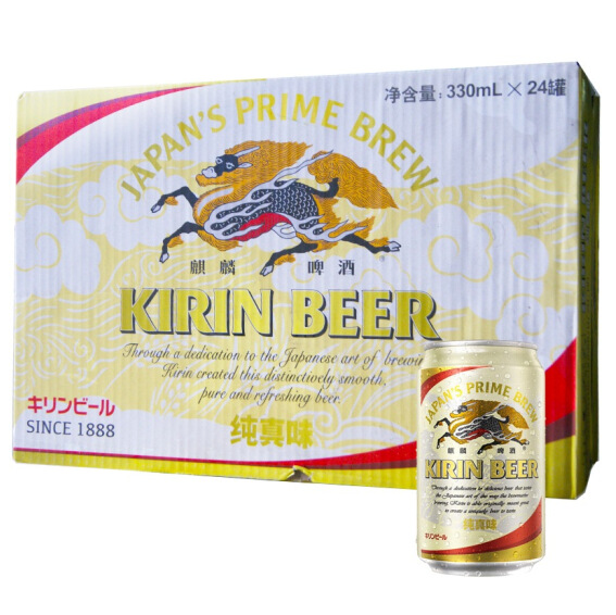 Kirin 麒麟 纯真味啤酒 330ml*24听*3件+凑单品150元（需领优惠券）