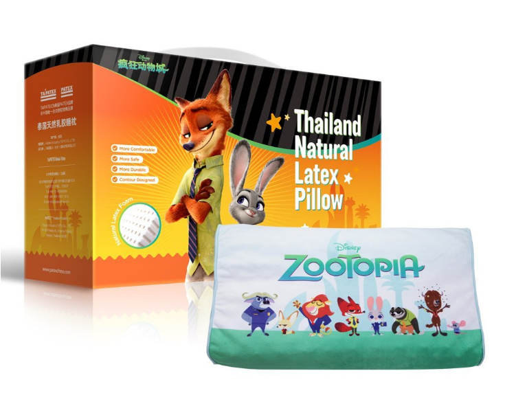 迪士尼正版授权，TAIPATEX 青少年天然乳胶睡枕208元包邮（下单5折）有晒单！