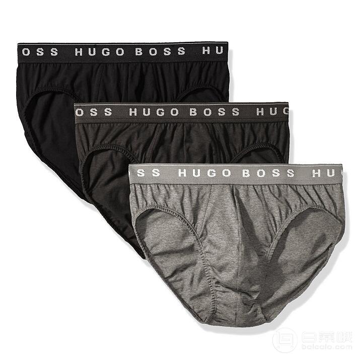 HUGO BOSS 男士纯棉内裤3条装￥125.95包邮（领下单5.5折优惠码）