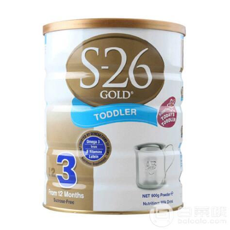 惠氏 S-26 金装幼儿乐配方奶粉3段（1-3岁）960g*3罐￥309包邮