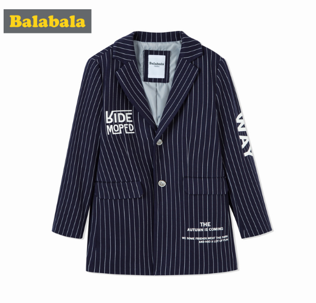 巴拉巴拉 男童西装外套（120~165码） 2色￥49包邮（需用￥100优惠券）
