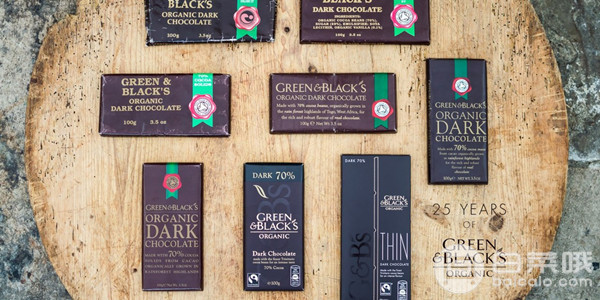 Green & Black's Organic 70％可可 黑巧克力100g*10排 Prime会员凑单免费直邮含税到手￥225