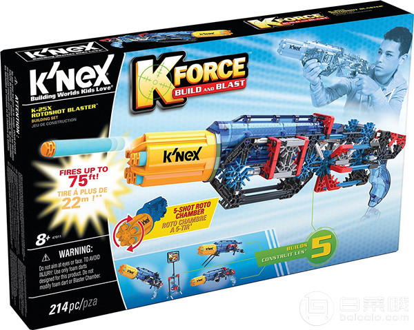 K'NEX 科乐思 K-Force系列 RotoShot 五连发玩具枪 Prime会员凑单免费直邮含税到手￥194