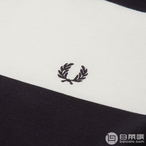 限S码，Fred Perry 男士纯棉条纹T恤 Prime会员免费直邮含税到手￥247