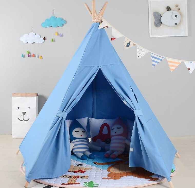 乐昂 印第安儿童帐篷 实木棉质帆布玩具屋 LA-YDA 3色可选秒杀价178元包邮