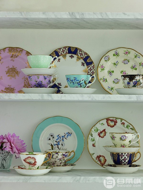 Royal Albert 皇家阿尔伯特 100周年纪念系列 骨瓷茶杯/茶碟/餐盘3件套新低347.76元（天猫旗舰店折后792元）