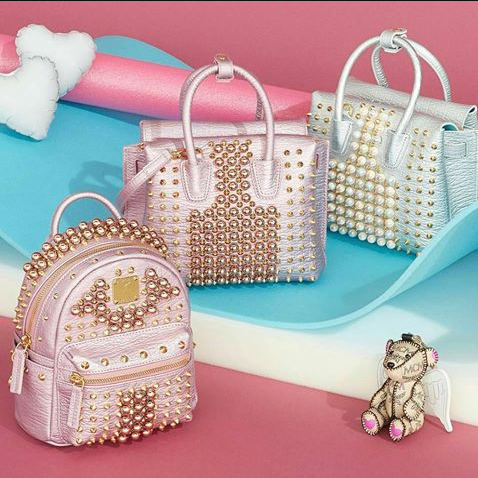 MCM Milla Pearl Studs 女士真皮珍珠铆钉手提包 迷你款 9到手￥3109