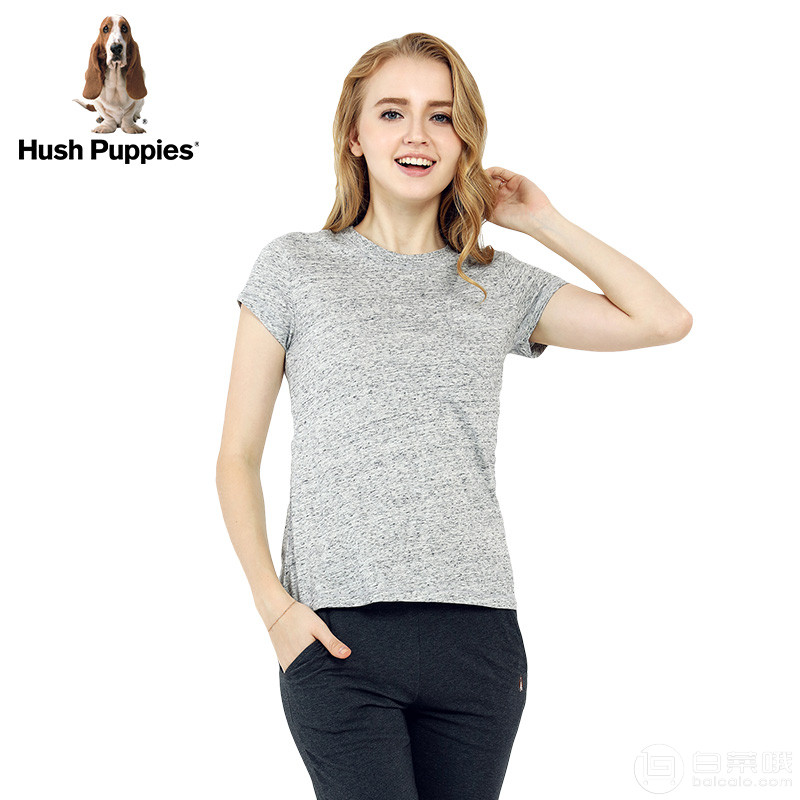 Hush Puppies 暇步士 女士棉质修身显瘦圆领T恤 多色￥49包邮（需用￥50优惠券）