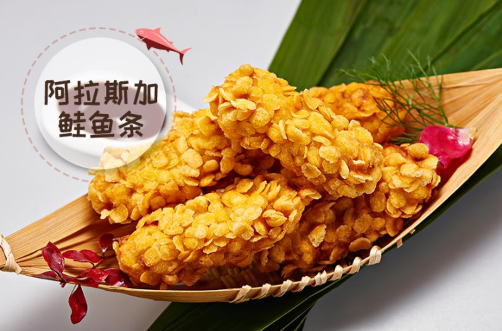 渔泊湾  健康轻油炸阿拉斯加鲑鱼条454g￥29.9顺丰包邮（需用￥20优惠券）