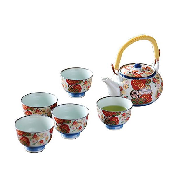 日本产，西海陶器 锦平安樱 茶壶茶具套装  Prime会员免费直邮到手￥228