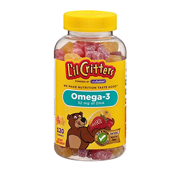 L'il Critters 丽贵 儿童OMEGA-3鱼油含DHA软糖 120粒*3瓶 Prime会员凑单免费直邮含税到手191.65元