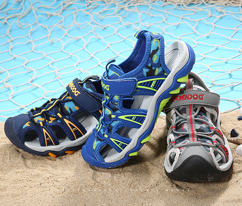 巴布豆 中大童夏季包头沙滩鞋（27~37码）多色新低￥59.9包邮（需用￥30优惠券）