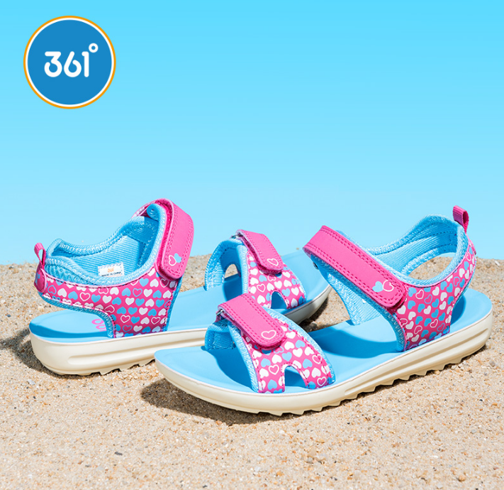 <span>清仓白菜！</span>361度 女童中大童沙滩鞋运动透气凉鞋 3色新低29元包邮（双重优惠）