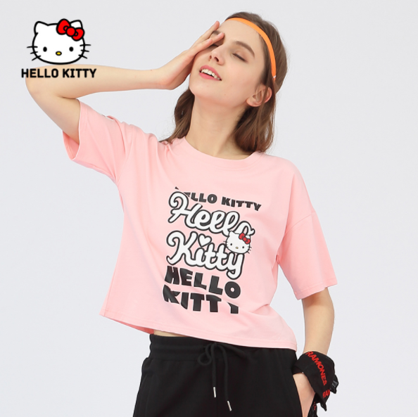 HelloKitty 女式休闲短袖T恤 多色￥39包邮（需用￥30优惠券）