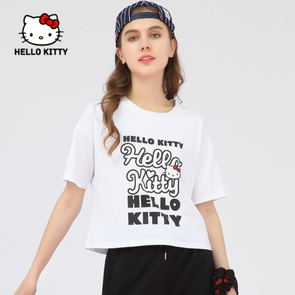 HelloKitty 女式休闲短袖T恤 多色￥39包邮（需用￥30优惠券）