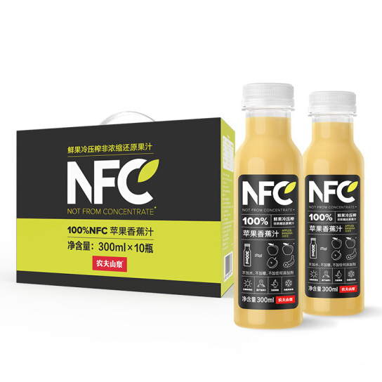限地区，农夫山泉 NFC苹果香蕉汁 300ml*10瓶*2件￥65 买一送一