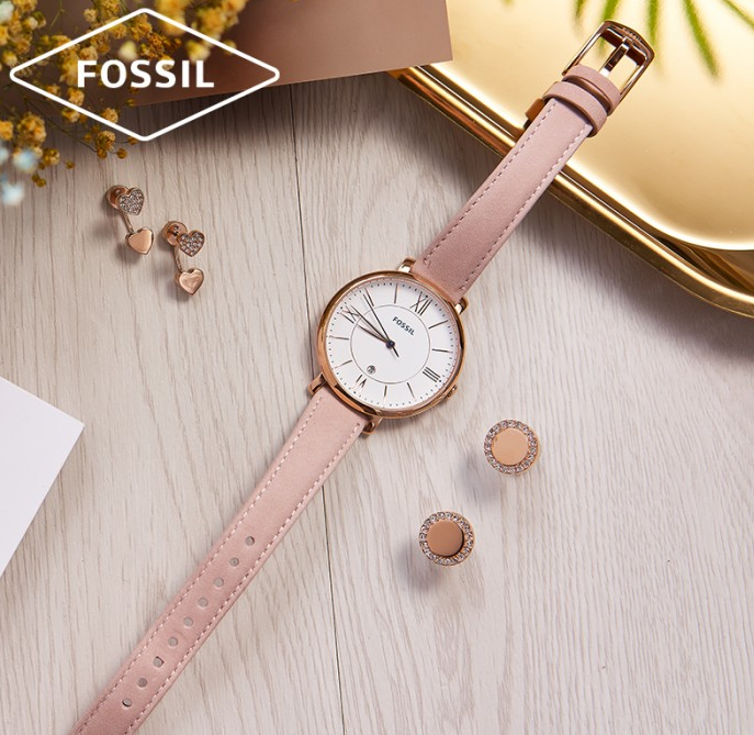 Fossil 化石 ES3988 女士玫瑰金带腕表 带礼盒 prime会员免费直邮到手￥558