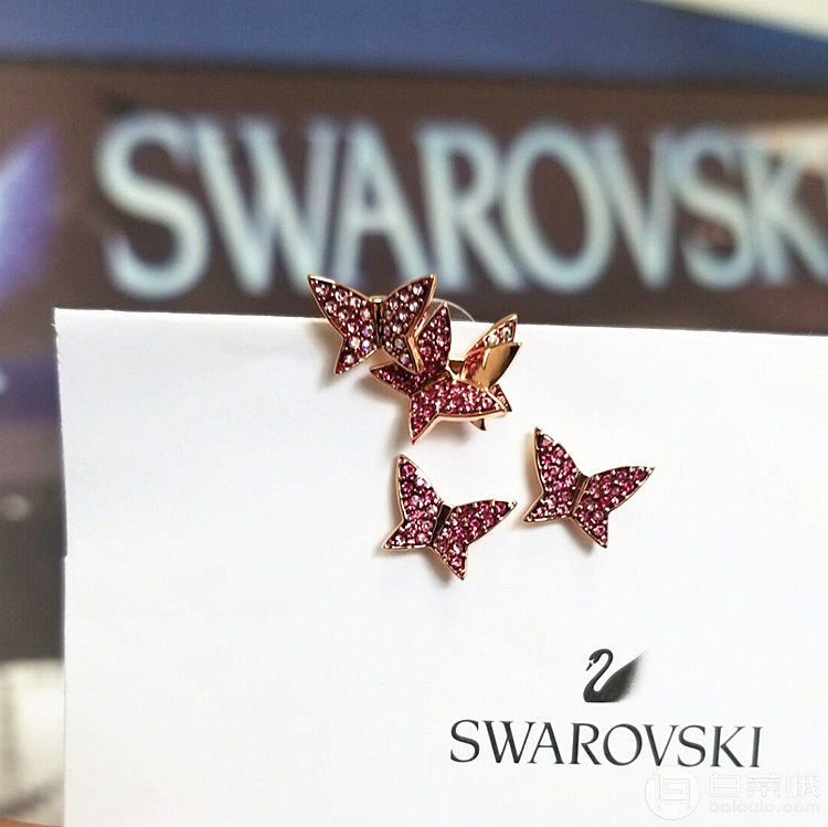 18新款，Swarovski 施华洛世奇 LILIA 蝴蝶穿孔耳环套装 5378694￥439包邮
