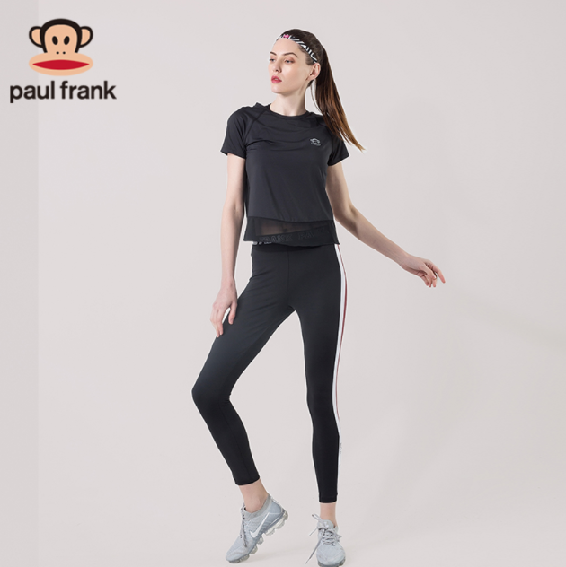 Paul Frank 大嘴猴  女士速干瑜伽健身短袖t恤49元包邮（领取40元优惠券）