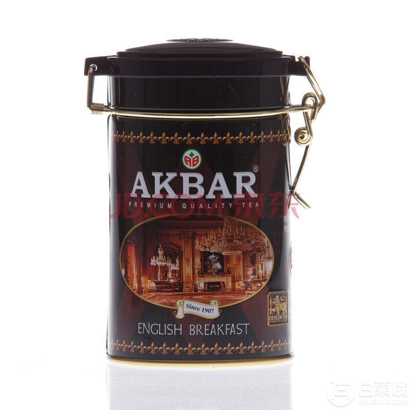 斯里兰卡进口，AKBAR 经典英国早餐红茶 100g*4罐99.6元包邮
