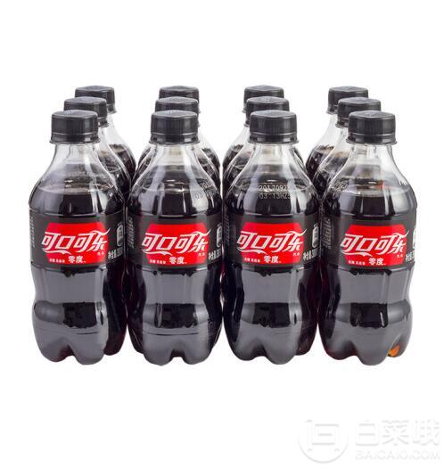 限地区，Coca-Cola 可口可乐 Zero 零度 汽水饮料 300ml*24瓶*3件91.7元（双重优惠）