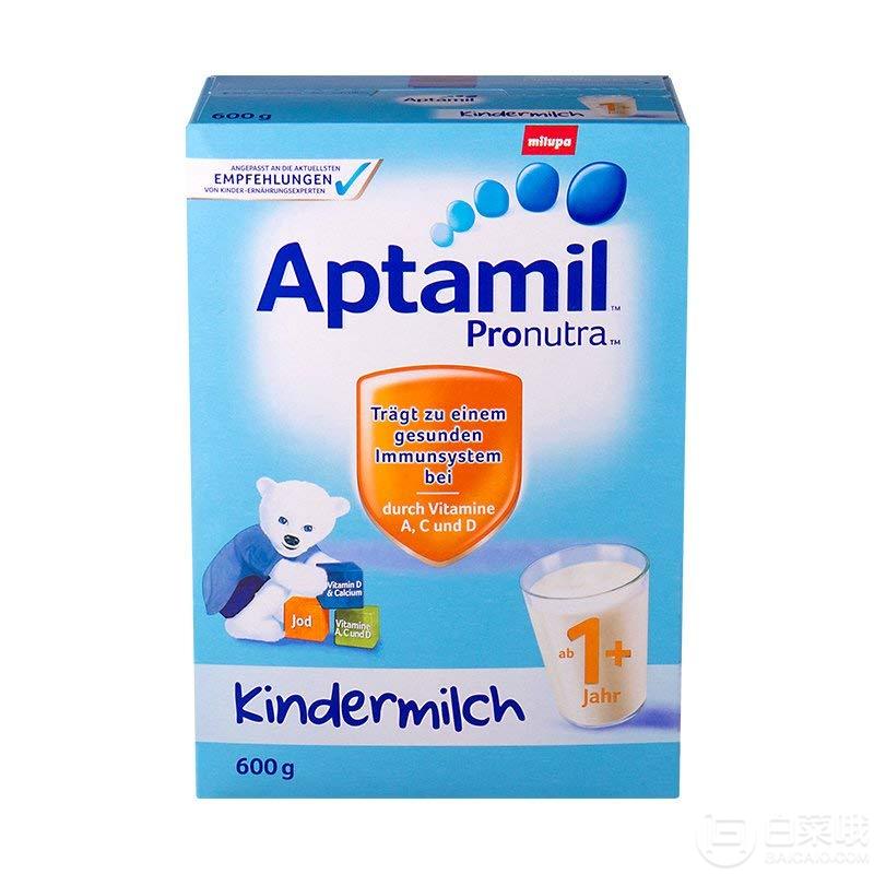 德国版 Aptamil 爱他美 婴幼儿奶粉 1+段/2+段 600g*3盒 257元包邮85.67元/盒（需领优惠码）