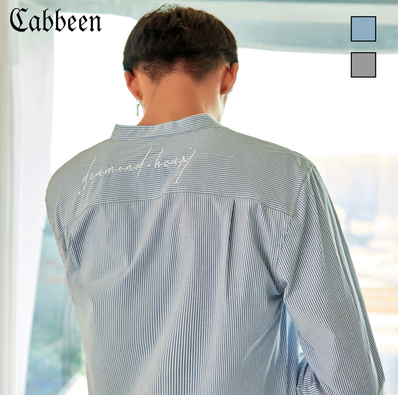 2018秋季新款，商场同款 Cabbeen 卡宾 男士立领条纹长袖衬衫179元包邮（需领100元优惠券）