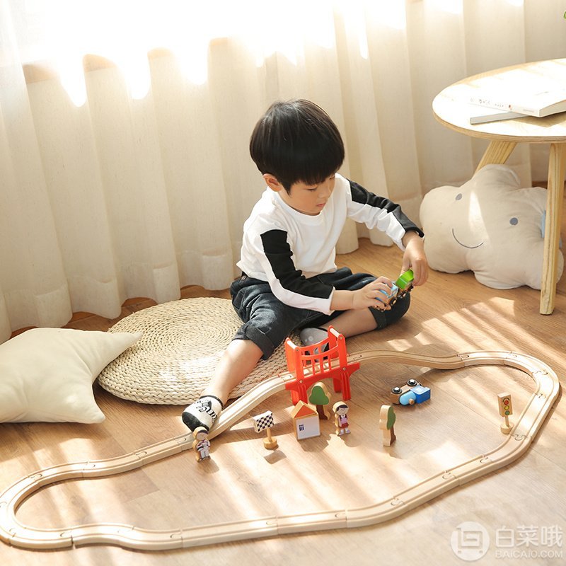 网易严选 儿童木制轨道玩具 32件组54.5元（1件5折）