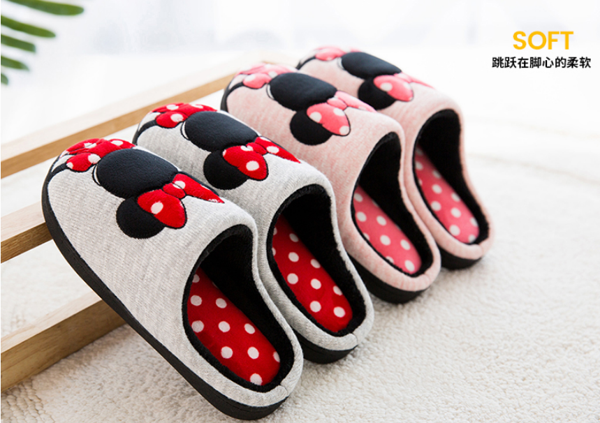 迪士尼 韩版冬季亲子棉拖鞋 多款19.8元包邮（需用优惠券）