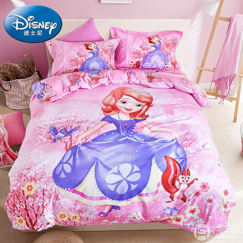 Disney 迪士尼 官方授权儿童床上用品磨毛三/四件套 1.0~1.8米 男女童多款119~168包邮（需用优惠券）