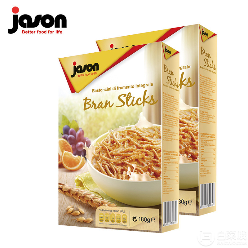 意大利进口，jason 捷森 即食麦片蜂蜜麦圈早餐 150g*2盒 多口味19.9元包邮（需用优惠券)