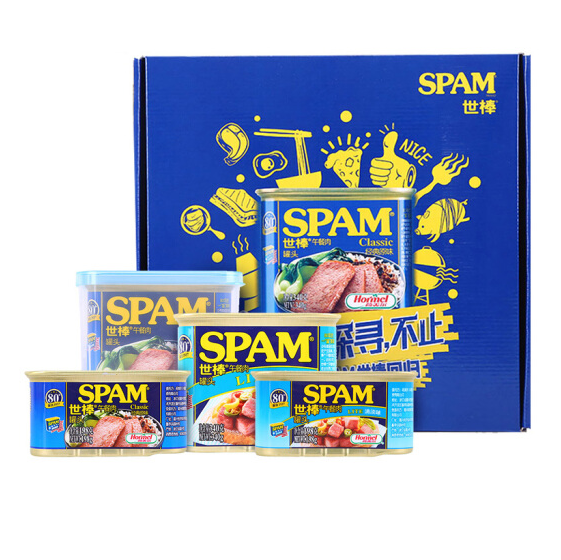 限地区，SPAM 世棒 午餐肉罐头礼盒 1076g*4件+凑单品 200.7元包邮45.6元/件（双重优惠）