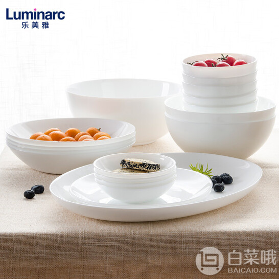 迪拜产，Luminarc 乐美雅 迪瓦丽 钢化玻璃餐具 20件套119元包邮