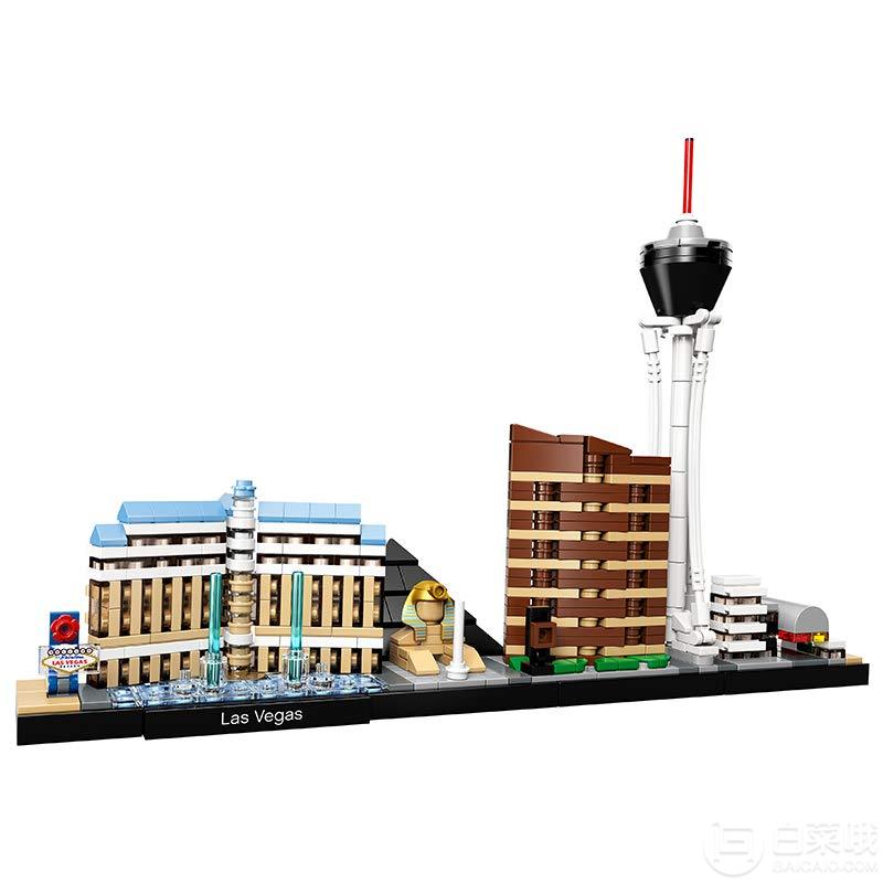 9月新品，LEGO Architecture 建筑街景系列 拉斯维加斯天际线 21047新低251.3元包邮（下单7折）