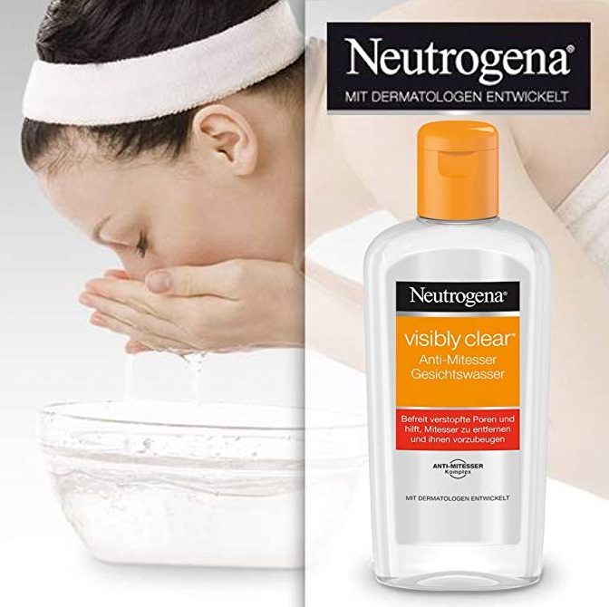 PRIMEDAY特价，Neutrogena 露得清 洁净洗脸水 抗黑头粉刺 200ml*2瓶装67.34元
