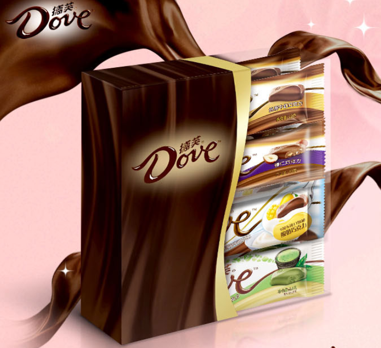 德芙 Dove 巧克力排块8支装 *4件 120元包邮30元每件（凑单满减）