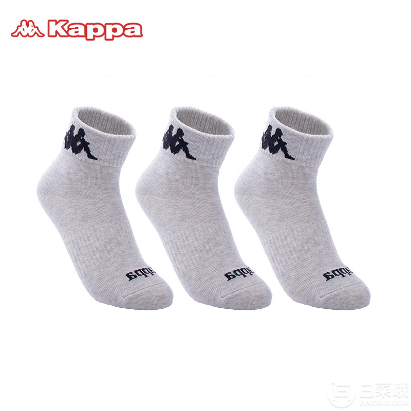 Kappa 背靠背 女士时尚个性运动棉袜3双29.9元包邮（双重优惠）