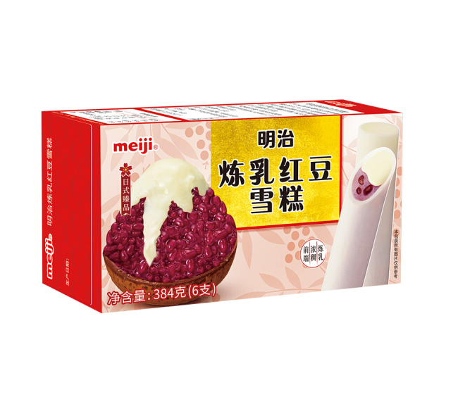 限地区，meiji 明治 炼乳红豆雪糕 64g*6盒 *5件99元包邮（19.8元/件）