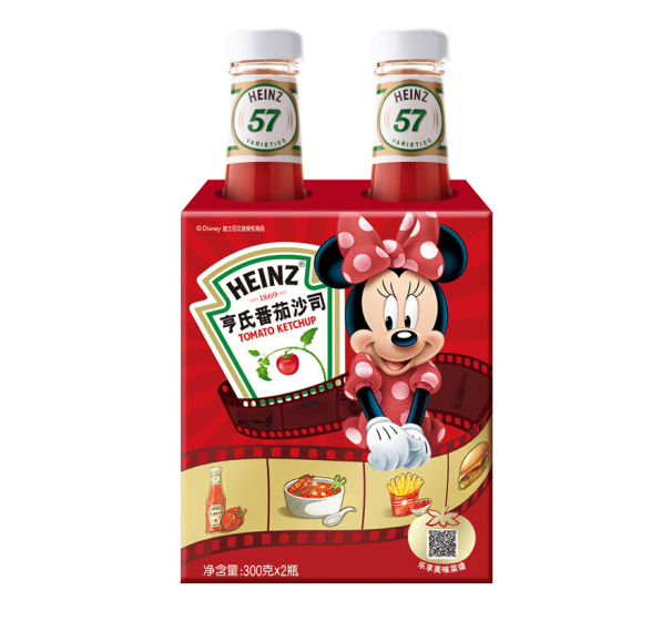 Heinz 亨氏  迪士尼 瓶装番茄酱番茄沙司 300g*2瓶11.9元