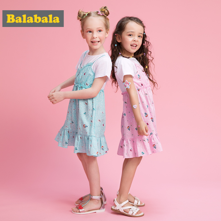 巴拉巴拉 女童洋气裙吊带裙 2色49元包邮（需领券）