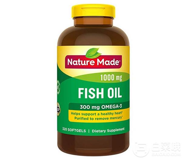 Nature Made 天维美 Omega-3鱼油1000mg*320粒新低80.91元