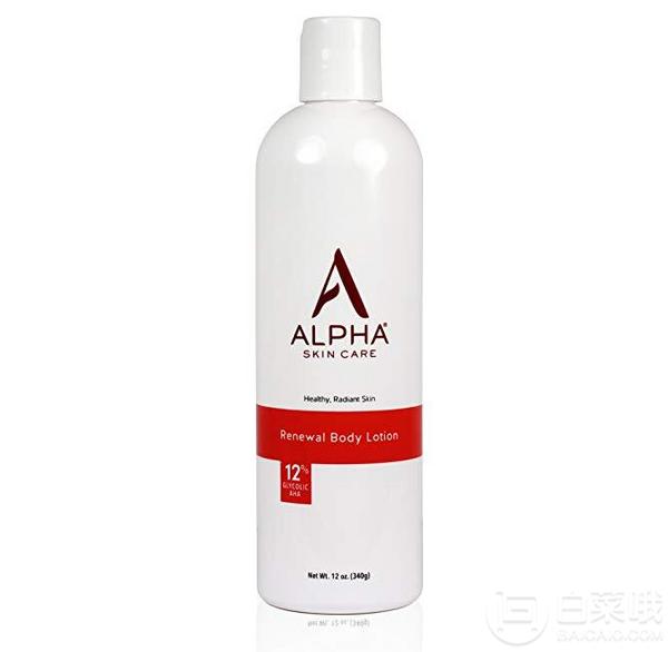 鸡皮克星，Alpha Skin Care 12%果酸丝滑身体乳 340g99元包邮包税（需领券）