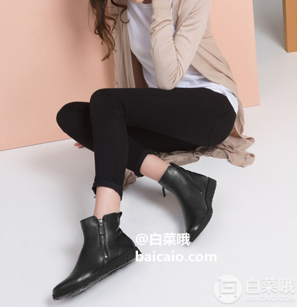 Ecco 爱步 Bella贝拉系列 女士真皮短靴 282013443.93元