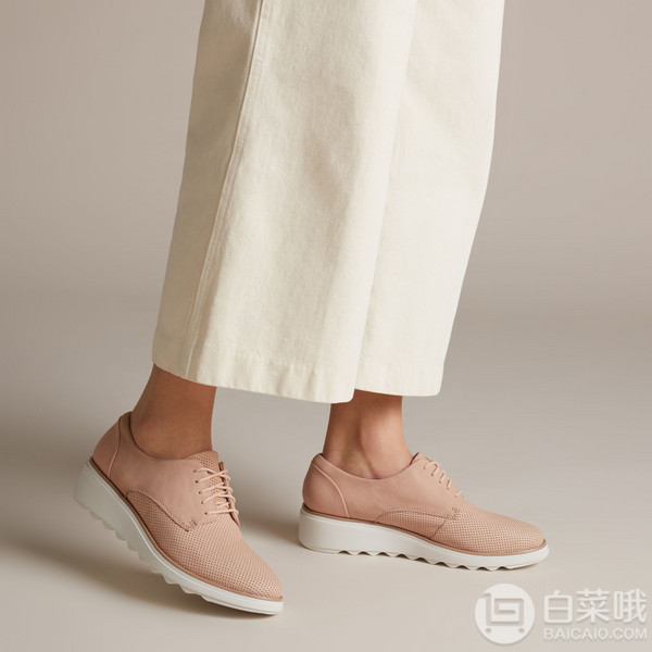 UK4码，Clarks 其乐 Sharon Crystal 女款坡跟休闲鞋181.93元