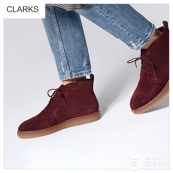 限UK3码，Clarks 其乐 Dove Roxana 女士反绒皮短靴新低191.39元