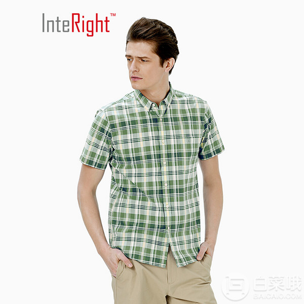 京东自有品牌，InteRight 男士休闲衬衫 *2件 2色多码15元/件（2件7.5折）