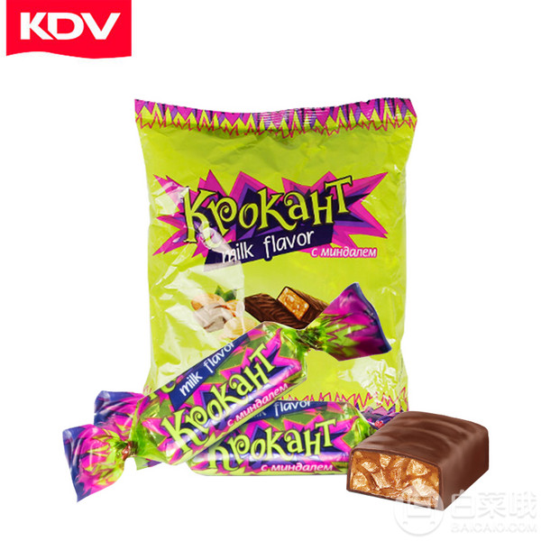 俄罗斯进口，KDV 夹心巧克力紫皮糖 500g *2件17.8元/件（35.6元任选2件）