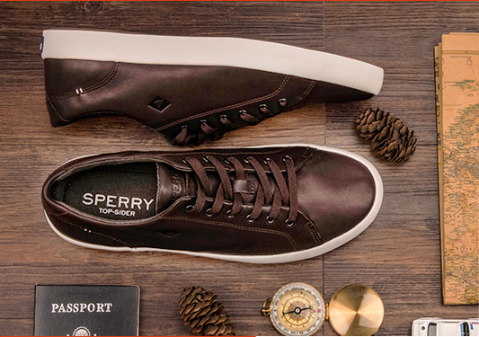 双11预售，​Sperry Top-Sider 斯佩里 STS19404 牛皮复古板鞋 限量送船袜1双新低179元包邮（需定金30元）